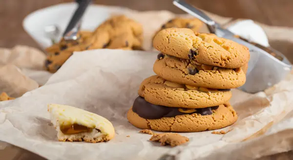 Смачне Шоколадне Печиво Концепція Приготування — стокове фото