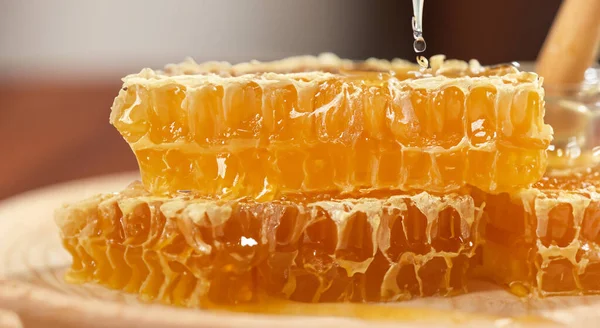 delicious bee bread covered with honey in detail in high resolution and sharpness HD
