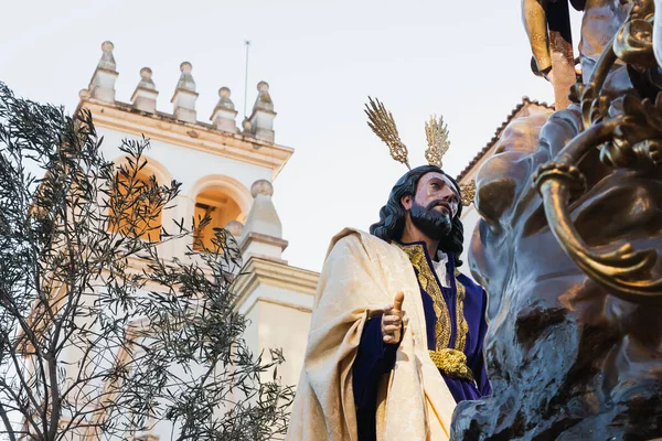 Holy Week Procession Badajoz Holy Christ Peace Our Lady Palma — Stock Photo, Image