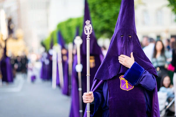 Nazarenos Badajoz Holy Week Procession — Stock Photo, Image