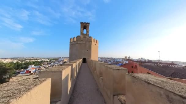 Torre Espantaperros Alcazaba Árabe Badajoz Vídeo De Stock