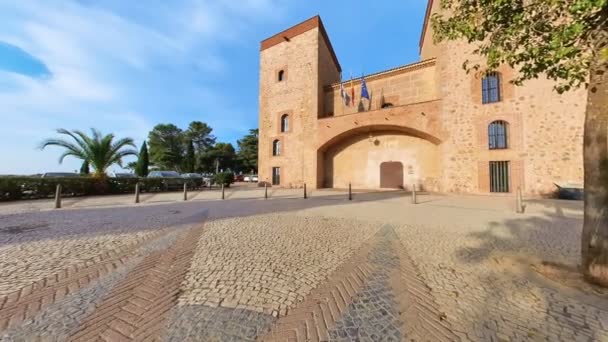 Badajoz Régészeti Múzeumának Panorámája Extremadura Spanyolország — Stock videók