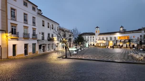 Έλβας Πορτογαλία Κυριακή Φεβρουαρίου 2024 Πλατεία Δημοκρατίας Στο Elvas Πορτογαλία — Αρχείο Βίντεο