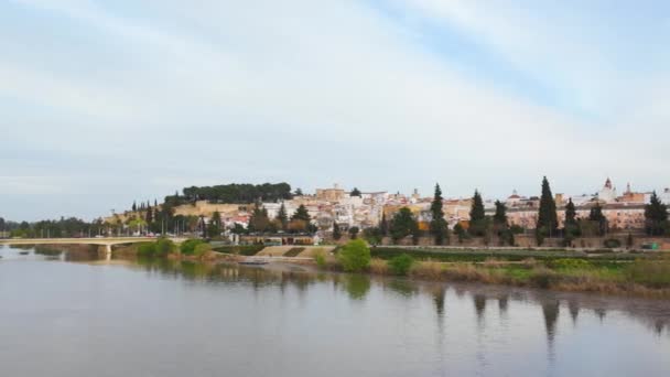 Ancient Arabic Fortress Badajoz Extremadura Spain — Stock Video