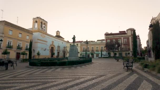 Badajoz Spanje Zondag Februari 2024 Plaza San Andres Historisch Plein — Stockvideo