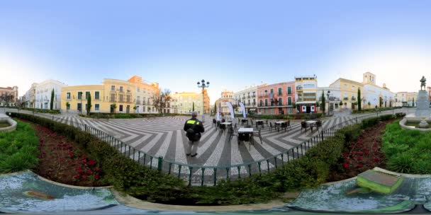 Badajoz Espanha Sexta Feira Fevereiro 2024 360 Praça San Andres — Vídeo de Stock