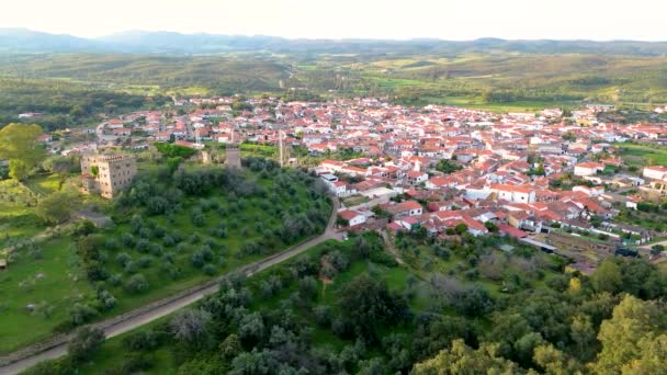 Letecký Pohled Codosera Extremadura Badajoz Španělsko — Stock video