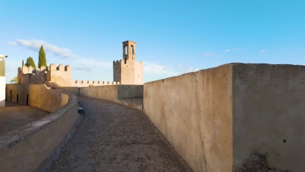 Espantaperros Turm Der Arabischen Alcazaba Von Badajoz — Stockvideo