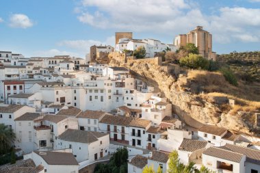Setenil de las Bodegas ve kilise enkarnasyon leydimiz Cadiz, Endülüs, İspanya