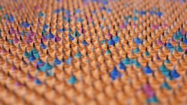 Tüm vücut için akupunktur paspası. Lastik bir çarşafta keskin demir iğneler.