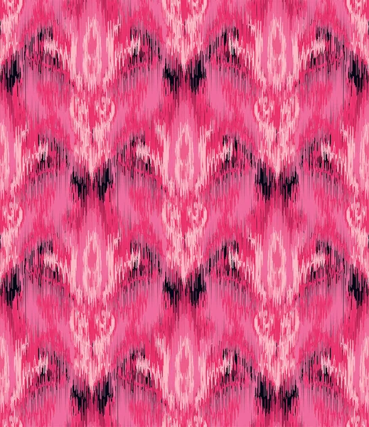 Стиль Иката Розовый Безшовный Фон Этнический Векторный Орнамент Восточный Дизайн — стоковый вектор
