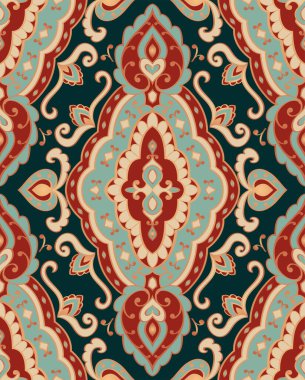 Kusursuz geleneksel şablon. Klasik soyut damaske süsü. Duvar kağıdı, tekstil, halı ve herhangi bir yüzey için arka plan. 