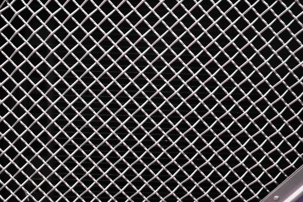 Diamond Shapped Fence Grill Pattern Metal Stainless Steel — Stock Photo, Image