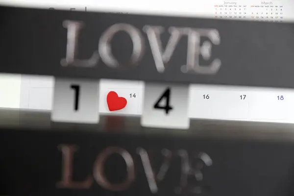 Liefde Woorden Notebook Voor Valentijnsdag — Stockfoto