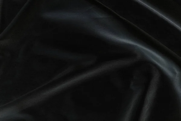 Λείο Κομψό Μαύρο Μεταξωτό Ύφασμα Σατέν Υφή Υφάσματος Πολυτελείας Για — Φωτογραφία Αρχείου