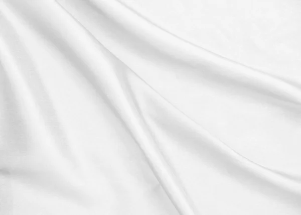 Tecido Seda Branco Elegante Liso Cetim Textura Pano Luxo Para — Fotografia de Stock