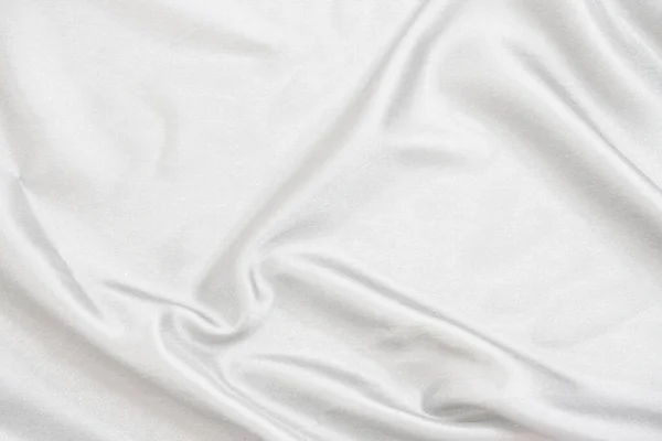 Tela Seda Blanca Elegante Lisa Textura Tela Lujo Satén Para — Foto de Stock