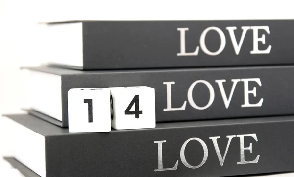 Liefde Woorden Notebook Voor Valentijnsdag — Stockfoto