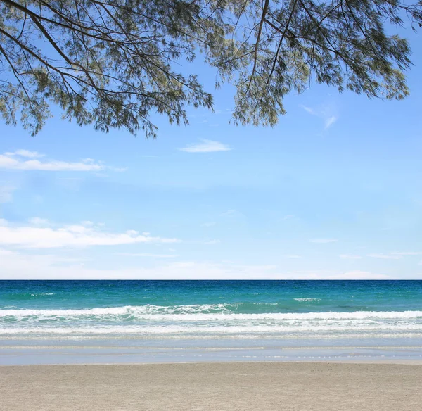 Natuurlandschap Uitzicht Prachtig Tropisch Strand Zee Zonnige Dag Strand Zee — Stockfoto