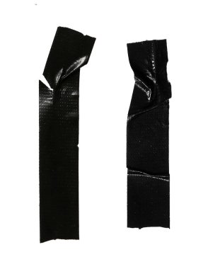 Siyah bant etiketi beyaz arkaplanda izole edildi