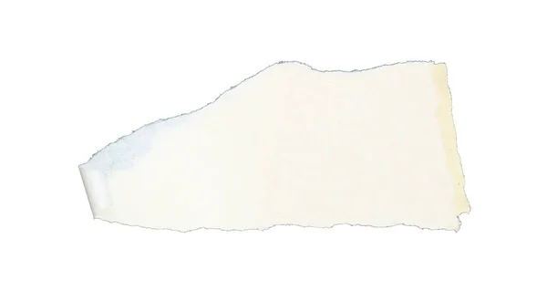 Ein Stücke Gerissenes Blatt Papier Isoliert Auf Weißem Hintergrund — Stockfoto