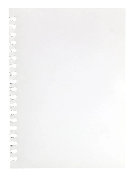 Prázdný Bílý List Papíru Isplated Bílém Pozadí — Stock fotografie