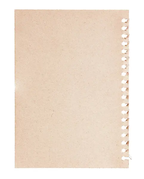 Prázdný Hnědý List Papíru Izolované Bílém Pozadí — Stock fotografie