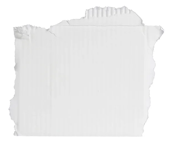 Beyaz Arkaplanda Izole Edilmiş Beyaz Kıvrımlı Kağıt Parçası — Stok fotoğraf