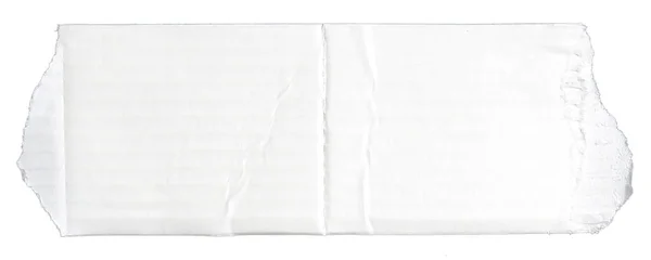 Pezzo Carta Ondulata Bianca Isolato Sfondo Bianco — Foto Stock