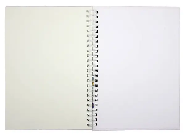 Blanko Notizbuch Mit Ringrücken Isoliert Auf Weißem Hintergrund — Stockfoto