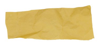 Beyaz arkaplanda izole edilmiş parçalanmış kağıt yaprağı