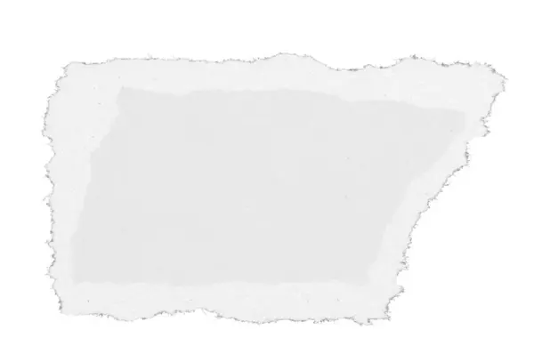 Blatt Papier Zerrissen Isoliert Auf Weißem Hintergrund — Stockfoto
