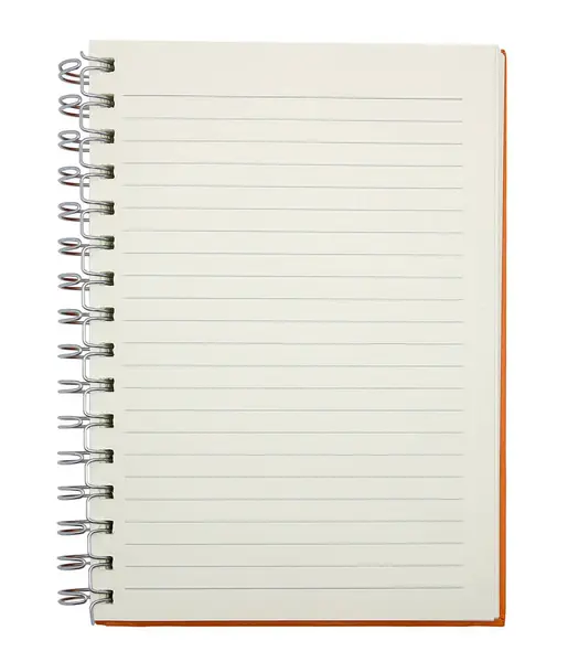 Papel Cuaderno Blanco Con Espina Anular Aislado Sobre Fondo Blanco Fotos De Stock Sin Royalties Gratis