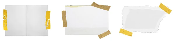 White Note Paper Isolated White Background — Stock Photo, Image