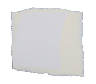 Parçalanmış albüm kağıtları beyaz arkaplanda izole edilmiş