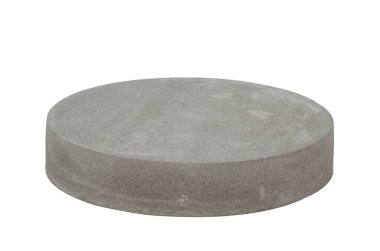 Beyaz arkaplanda izole edilmiş kozmetik veya cilt bakım ürünlerini göstermek için somut şablon podyum temeli 