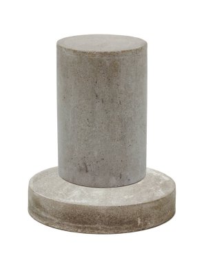 Beyaz arkaplanda izole edilmiş kozmetik veya cilt bakım ürünlerini göstermek için somut şablon podyum temeli 