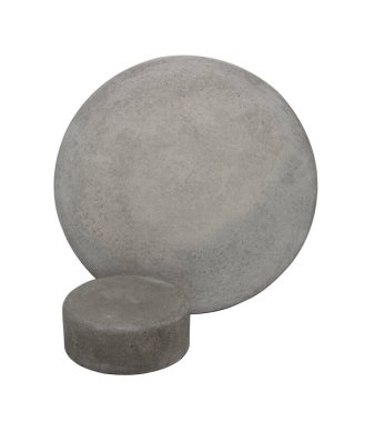 Beyaz arkaplanda izole edilmiş kozmetik veya cilt bakım ürünlerini göstermek için somut şablon podyum temeli 