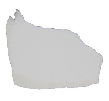 beyaz arkaplanda izole edilmiş beyaz kağıt yırtığı 