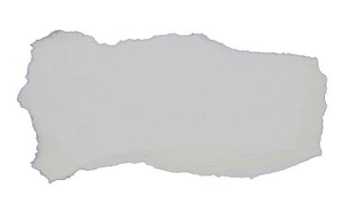 beyaz arkaplanda izole edilmiş beyaz kağıt yırtığı 