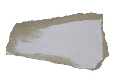 beyaz arkaplanda izole edilmiş beyaz kağıt yırtığı 