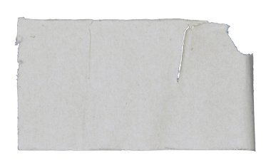 beyaz arkaplanda izole edilmiş beyaz kağıt yırtığı 