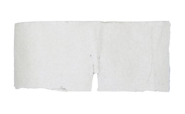 beyaz arkaplanda izole edilmiş beyaz kağıt yırtığı 