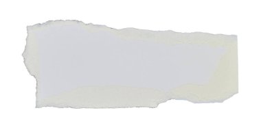 Beyaz arkaplanda yırtılmış beyaz kağıt