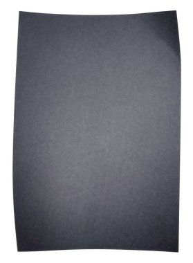 Siyah kağıt beyaz arka plan üzerinde izole