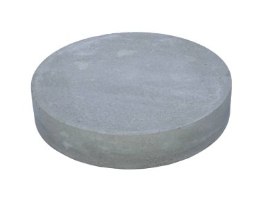 Beyaz arkaplanda izole edilmiş kozmetik veya cilt bakım ürünlerini göstermek için somut şablon podyum temeli