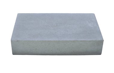 Beyaz arkaplanda izole edilmiş kozmetik veya cilt bakım ürünlerini göstermek için somut şablon podyum temeli