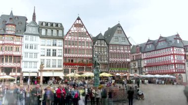 Timelapse, 4K, Romerberg, Frankfurt, Almanya