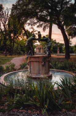 Roma 'daki ünlü Villa Borghese bahçeleri..