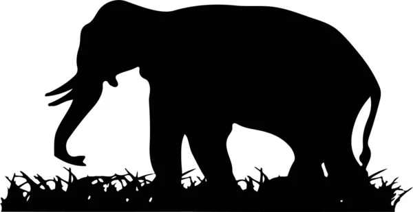 Іконка Слона Ізольована Білому Тлі — стоковий вектор